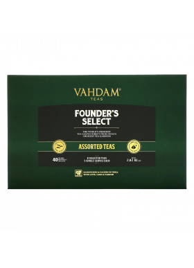 Vahdam Teas, Founder's Select, Assorted Teas, 40 Tea Bags, 2.82 oz (80 g)