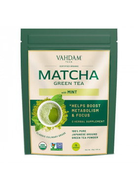 Vahdam Teas, Green Tea Powder, Mint Matcha, 1.76 oz (50 g)