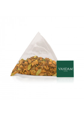 Vahdam Teas, Herbal Tea, Turmeric Spiced, Caffeine Free, 15 Tea Bags, 1.06 oz (30 g)