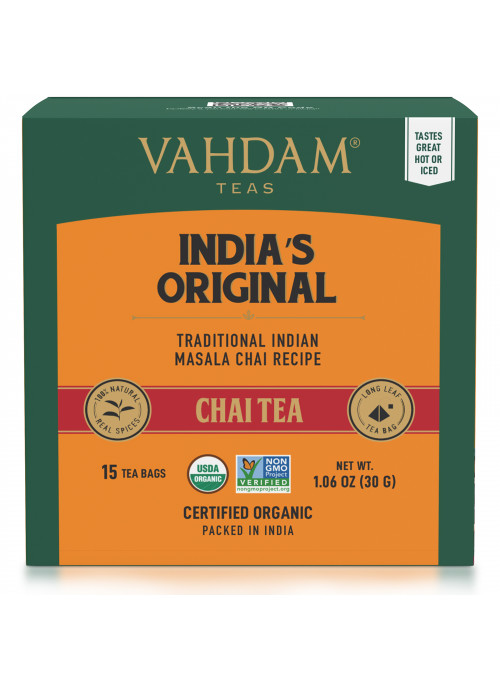 Vahdam Teas, India's Original, Chai Tea, 15 Tea Bags, 1.06 oz (30 g)
