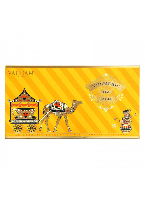 Vahdam Teas, Turmeric Tea Tales Set, 6 Pieces