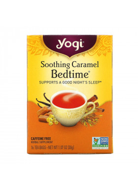 Yogi Tea, Bedtime, Soothing Caramel, Caffeine Free, 16 Tea Bags, 1.07 oz (30 g)