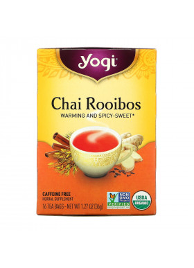 Yogi Tea, Chai Rooibos, Caffeine Free, 16 Tea Bags, 1.27 oz (36 g)