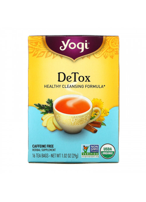 Yogi Tea, Detox, Caffeine Free, 16 Tea Bags, 1.02 oz (29 g)