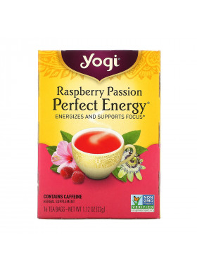 Yogi Tea, Perfect Energy, Raspberry Passion, 16 Tea Bags, 1.12 oz (32 g)