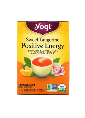 Yogi Tea, Positive Energy, Sweet Tangerine, 16 Tea Bags, 1.02 oz (29 g)