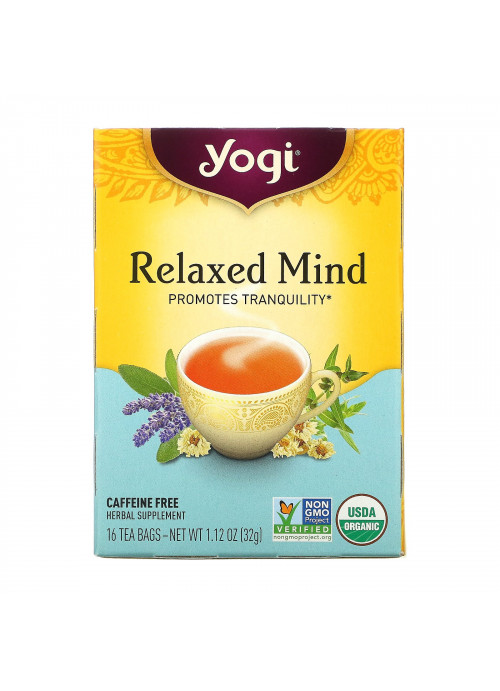 Yogi Tea, Relaxed Mind, Caffeine Free, 16 Tea Bags, 1.12 oz (32 g)