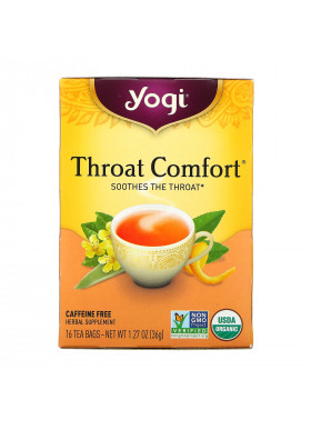 Yogi Tea, Throat Comfort, Caffeine Free, 16 Tea Bags, 1.27 oz (36 g)