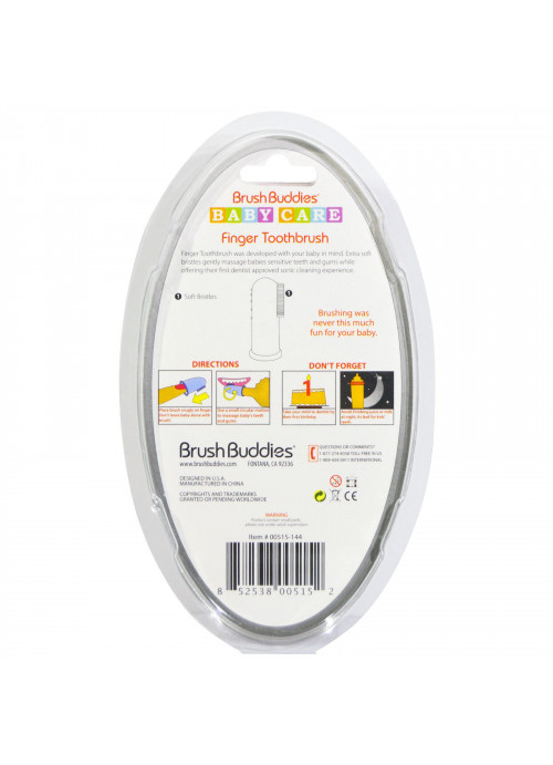 Brush Buddies, Baby Care, Finger Toothbrush, 0-3 YR, 1 Finger ToothBrush