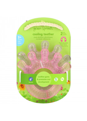 Green Sprouts, Cooling Teether, 3+ Months, Pink,  2 Pack