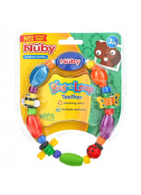 Nuby, Bug-a-Loop Teether, 3 + Months, 1 Teether