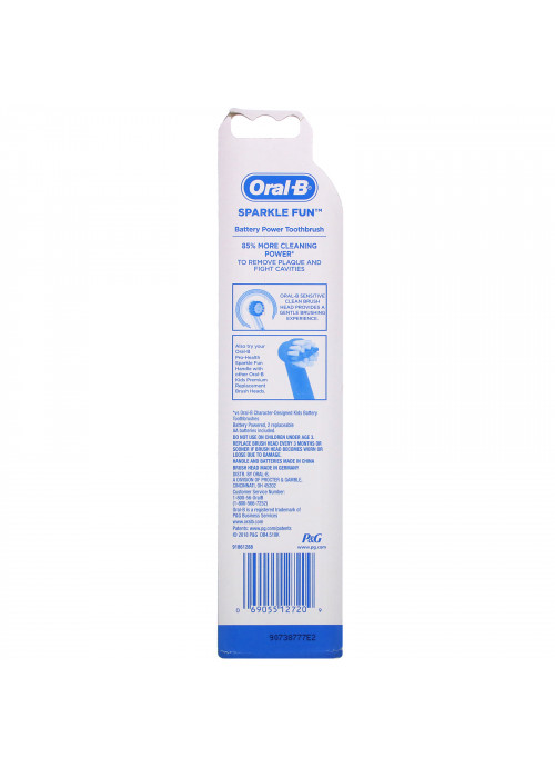 Oral-B, Battery Power Toothbrush, Sparkle Fun, 1 Toothbrush