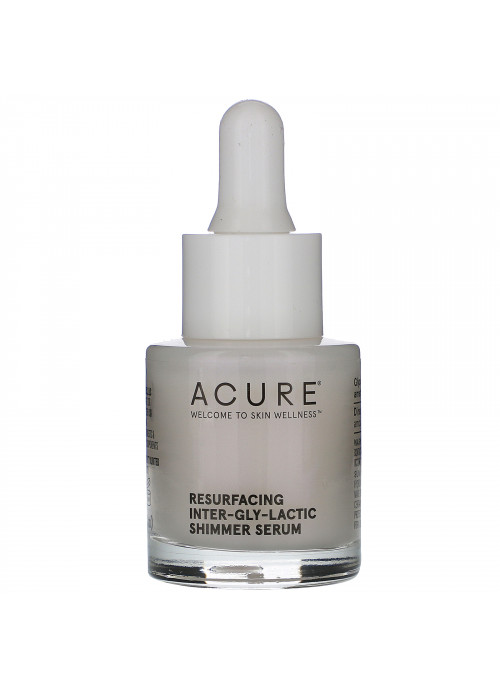 Acure, Resurfacing Inter-Gly-Lactic Shimmer Serum, 0.67 fl oz (20 ml)