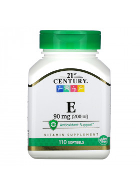 21st Century, E, 90 mg (200 IU), 110 Softgels