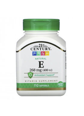 21st Century, Natural Vitamin E, 268 mg (400 IU), 110 Softgels