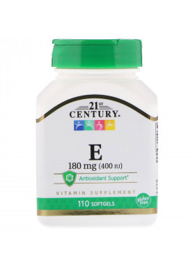 21st Century, Vitamin E, 180 mg (400 IU), 110 Softgels