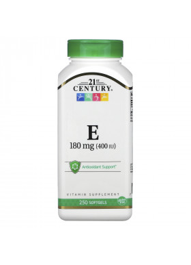 21st Century, Vitamin E, 180 mg (400 IU), 250 Softgels