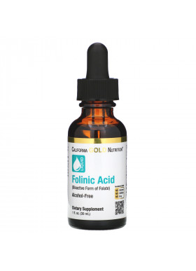 California Gold Nutrition, Folinic Acid, Alcohol Free, 1 fl oz (30 ml)