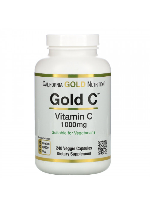 California Gold Nutrition, Gold C, Vitamin C, 1,000 mg, 240 Veggie Capsules