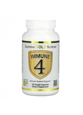 California Gold Nutrition, Immune 4, Immune System Support, 180 Veggie Capsules