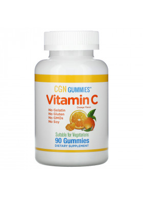 California Gold Nutrition, Vitamin C Gummies, Natural Orange Flavor, Gelatin Free, 90 Gummies