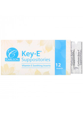 Carlson Labs, Key-E Suppositories, 12 Inserts