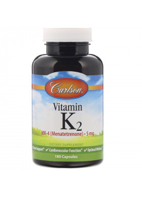 Carlson Labs, Vitamin K2, MK-4 (Menatetrenone), 5 mg, 180 Capsules