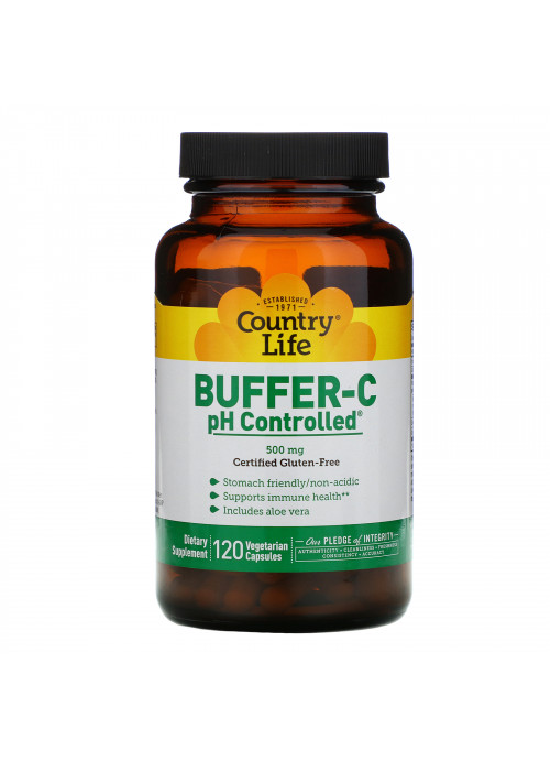 Country Life, Buffer-C, pH Controlled, 500 mg, 120 Vegetarian Capsules