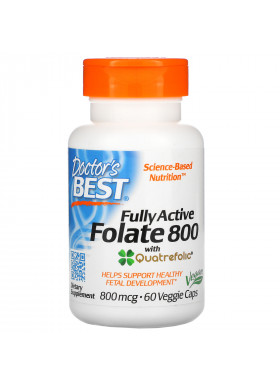 Doctor's Best, Fully Active Folate 800, 800 mcg, 60 Veggie Caps