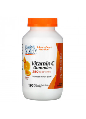 Doctor's Best, Vitamin C Gummies, Orange Bliss, 250 mg, 120 Gummies