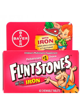 Flintstones, Children's Multivitamin with Iron, Fruit Flavors, 60 Chewable Tablets