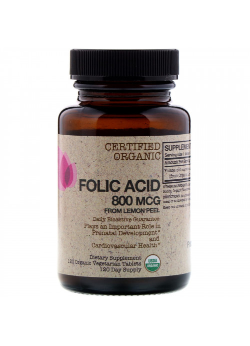 FutureBiotics, Folic Acid From Lemon Peel, 800 mcg, 120 Organic Vegetarian Tablets
