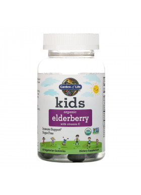 Garden of Life, Kids, Organic Elderberry with Vitamin C, 60 Vegetarian Gummies