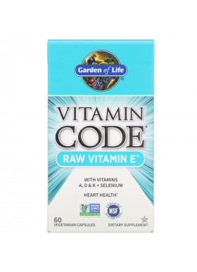 Garden of Life, Vitamin Code, RAW Vitamin E, 60 Vegetarian Capsules