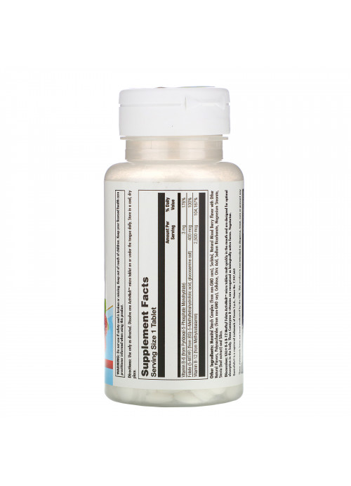 KAL, B-6 B-12 Methyl Folate, Mixed Berry, 3 mg / 2500 mcg / 400 mcg, 60 Micro Tablets