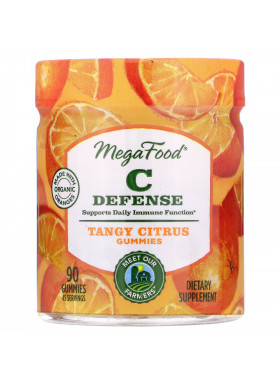 MegaFood, C Defense, Tangy Citrus Gummies, 90 Gummies