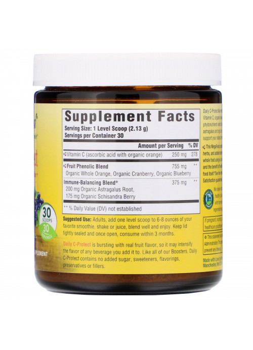 MegaFood, Daily C-Protect, Nutrient Booster Powder, Unsweetened, 2.25 oz (63.9 g)