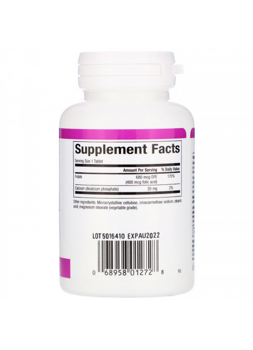 Natural Factors, Folic Acid, 400 mcg, 90 Tablets