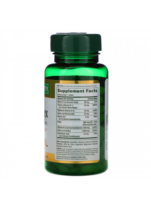 Nature's Bounty, Super B-Complex with Folic Acid Plus Vitamin C, 150 Coated Tablets