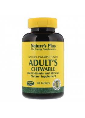 Nature's Plus, Adult's Chewable Multi-Vitamin and Mineral, Natural Pineapple Flavor, 90 Tablets