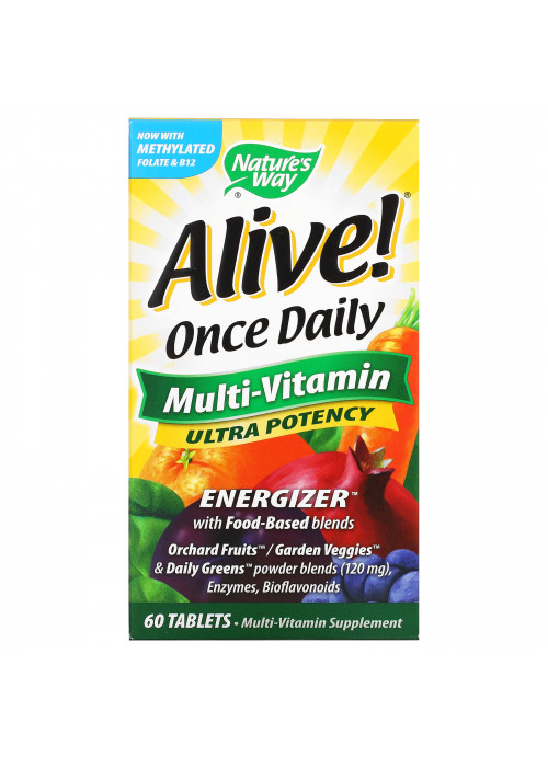 Nature's Way, Alive! Once Daily, Multi-Vitamin, 60 Tablets