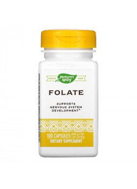 Nature's Way, Folate , 800 mcg, 100 Capsules