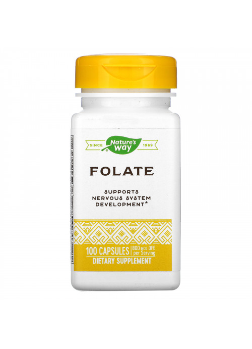 Nature's Way, Folate , 800 mcg, 100 Capsules