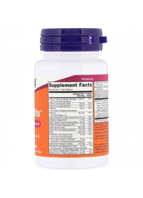 Now Foods, Daily Vits, Multi Vitamin & Mineral, 30 Veg Capsules