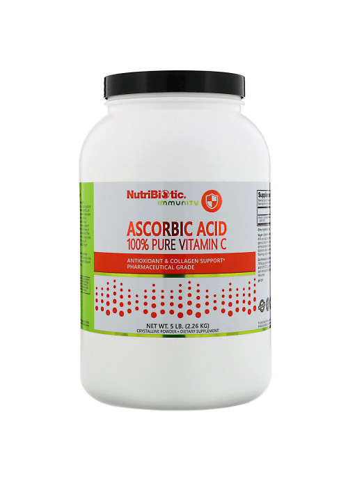 NutriBiotic, Immunity, Ascorbic Acid, 100% Pure Vitamin C, Crystalline Powder, 5 lb (2.26 kg)