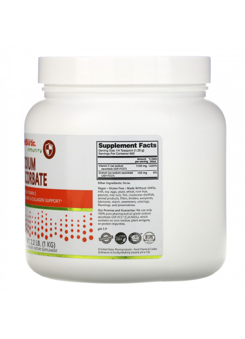 NutriBiotic, Immunity, Sodium Ascorbate, Crystalline Powder, 2.2 lb (1 kg)