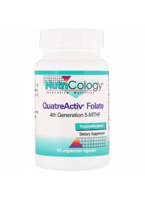 Nutricology, QuatreActiv Folate, 90 Vegetarian Capsules