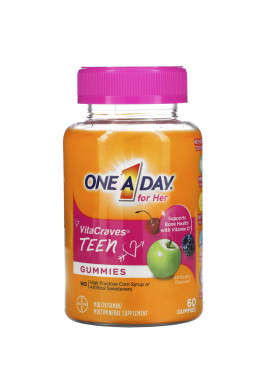 One-A-Day, For Her, VitaCraves, Teen , 60 Gummies