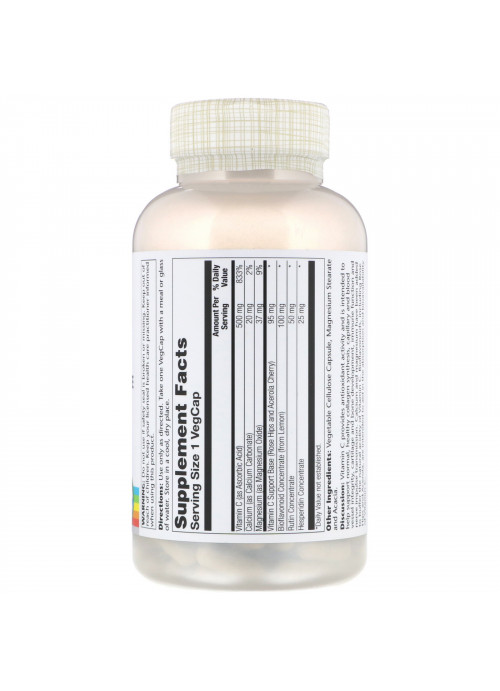 Solaray, Buffered Vitamin C with Bioflavonoid Concentrate, 500 mg, 250 VegCaps