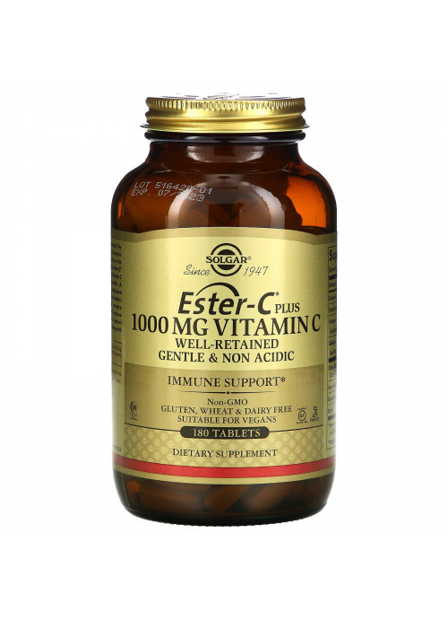Solgar, Ester-C Plus, Vitamin C, 1,000 mg, 180 Tablets